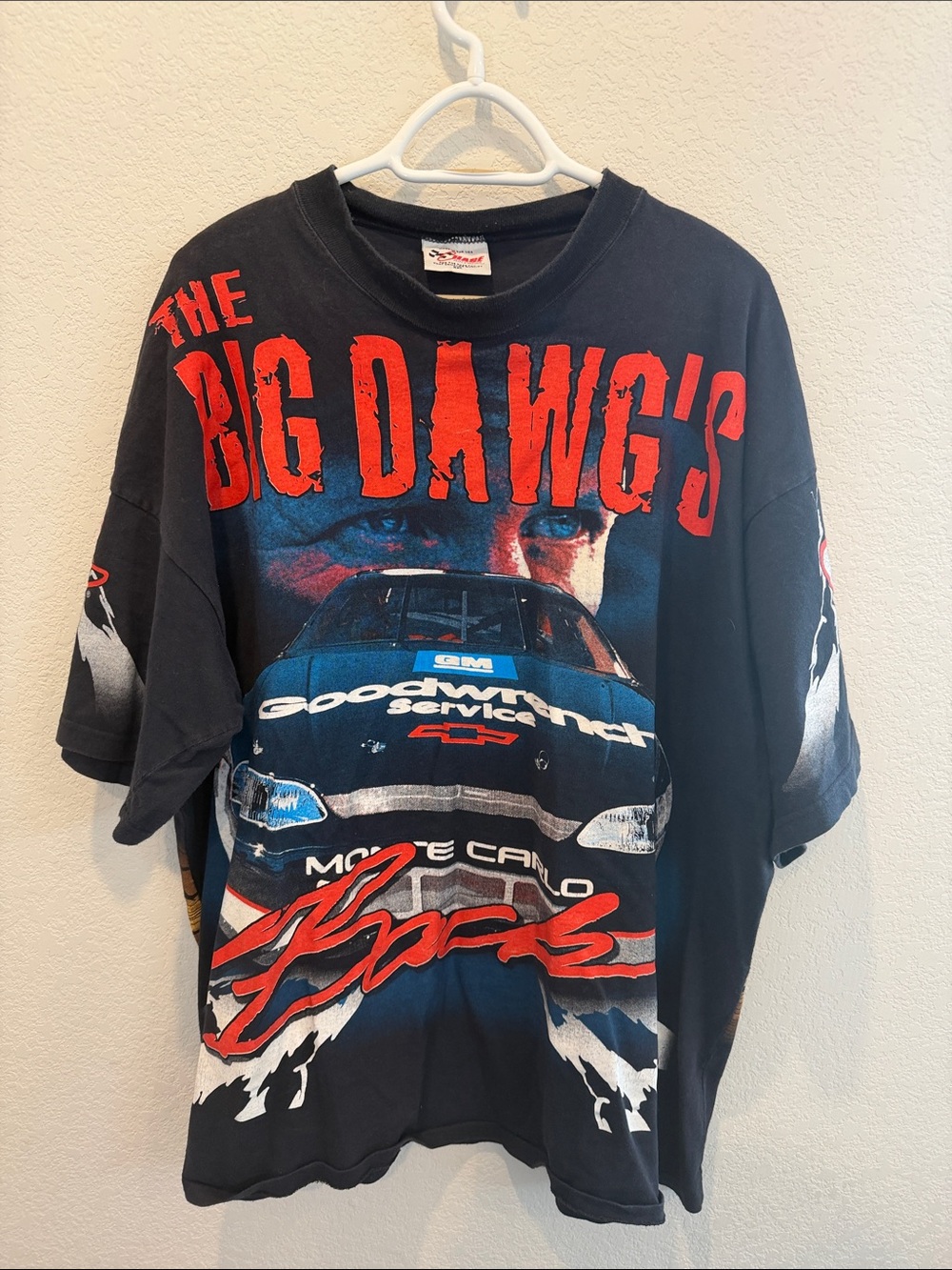 Vintage 90s Chase NASCAR Dale Earnhardt the Big Dawgs AOP Shirt
